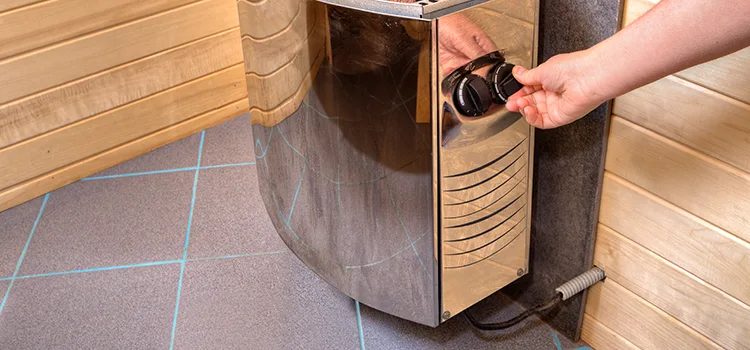 Floor-mounted sauna heater Installation in Port Colborne, Ontario